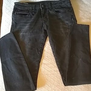 R13 dark steel skinny jeans